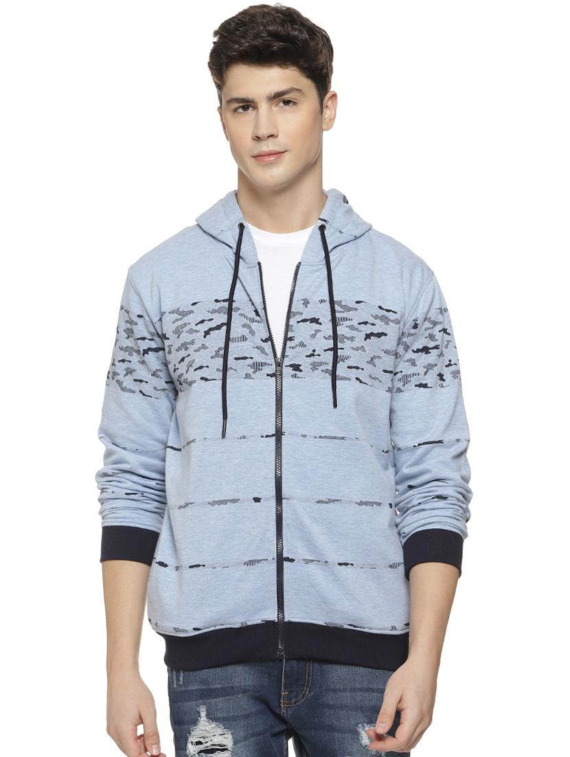 light blue camouflage printed sweatshirt - 16712780 - Zoom Image - 1