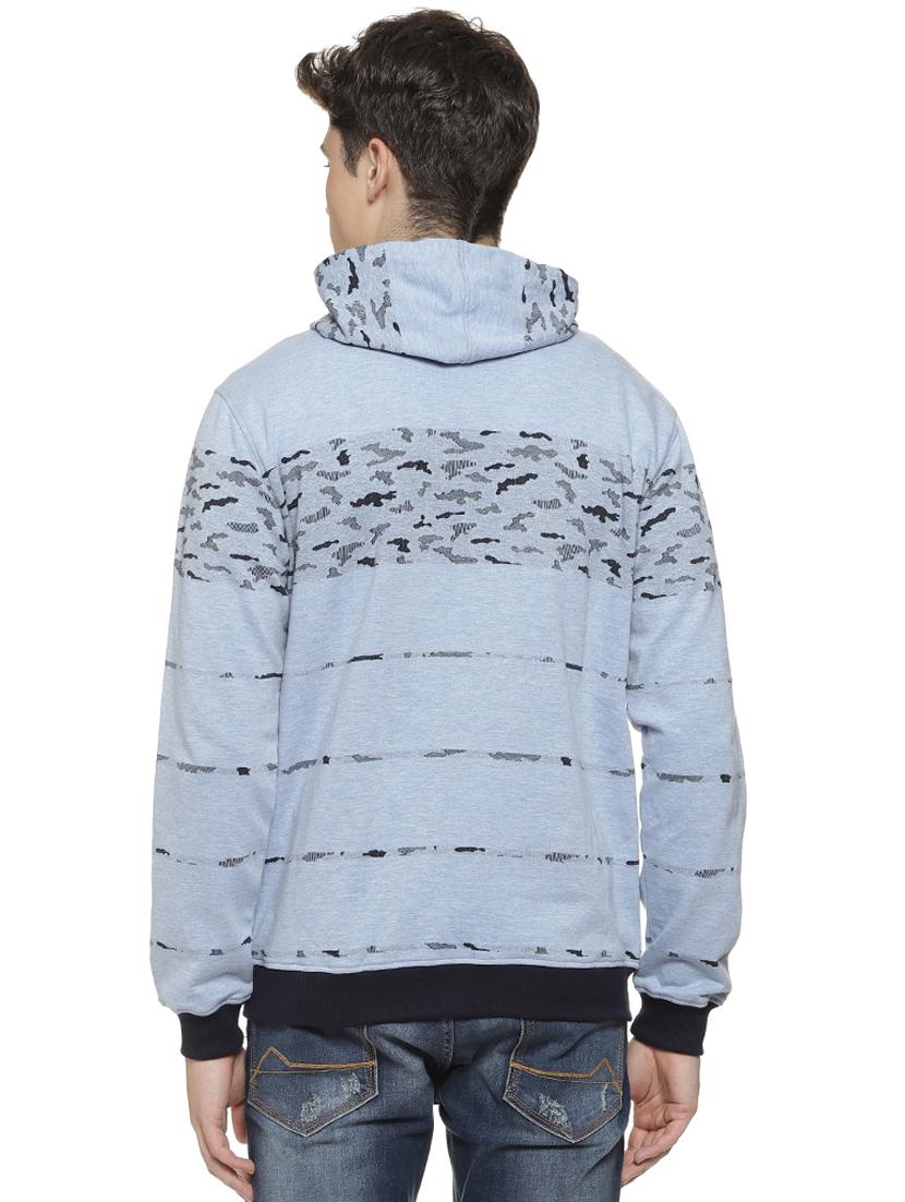 light blue camouflage printed sweatshirt - 16712780 - Zoom Image - 3