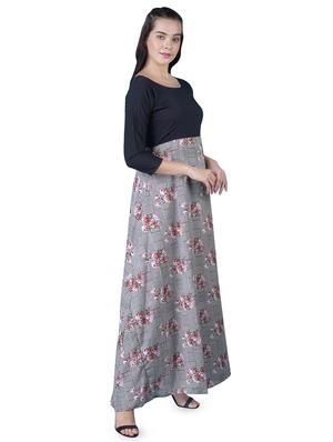 round neck checkered a-line dress - 16712781 - Standard Image - 2