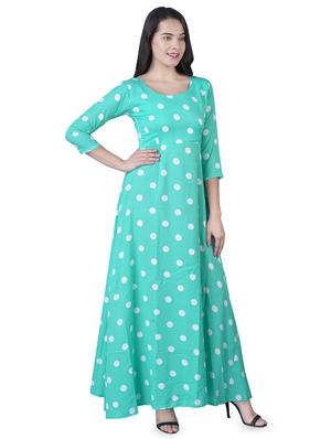 round neck polka dot a-line dress - 16712785 - Standard Image - 2