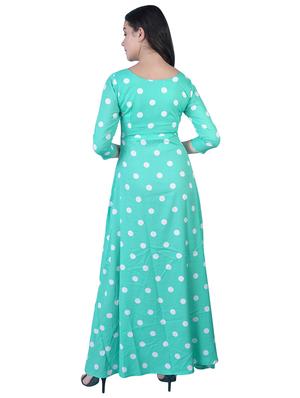 round neck polka dot a-line dress - 16712785 - Standard Image - 3