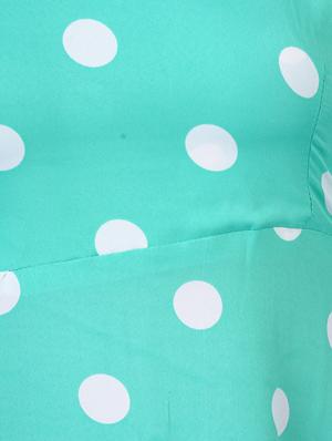 round neck polka dot a-line dress - 16712785 - Standard Image - 4