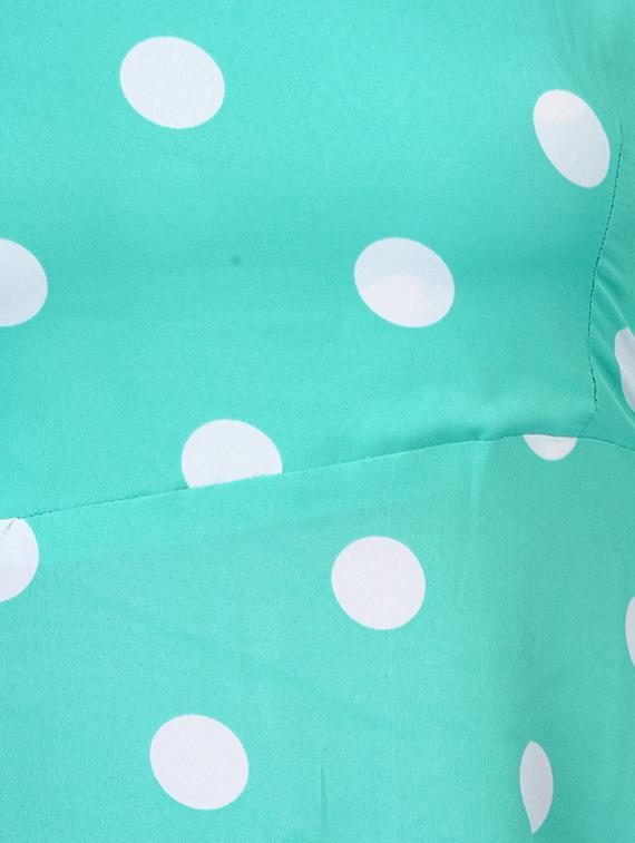 round neck polka dot a-line dress - 16712785 - Zoom Image - 4