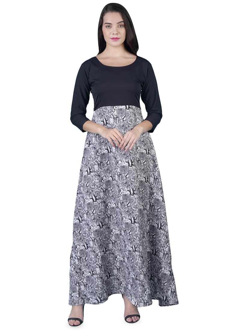 round neck snake print a-line dress - 16712809 - Zoom Image - 1