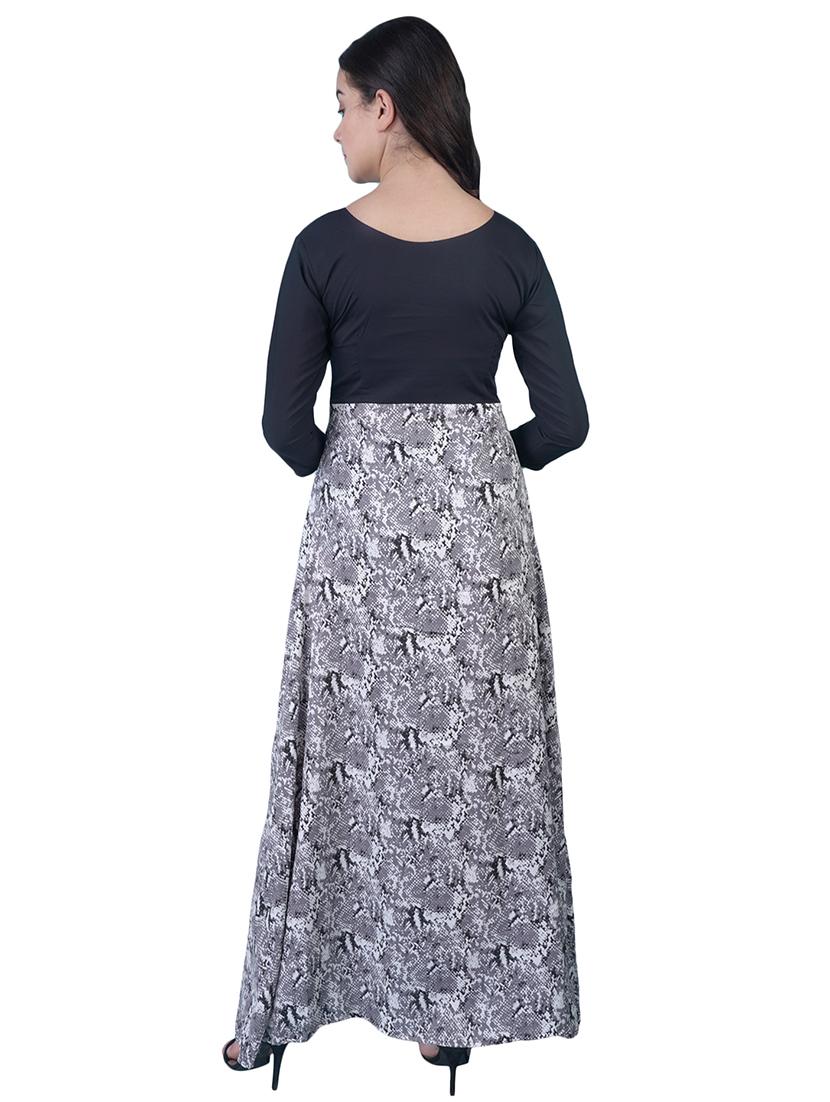 round neck snake print a-line dress - 16712809 - Zoom Image - 3