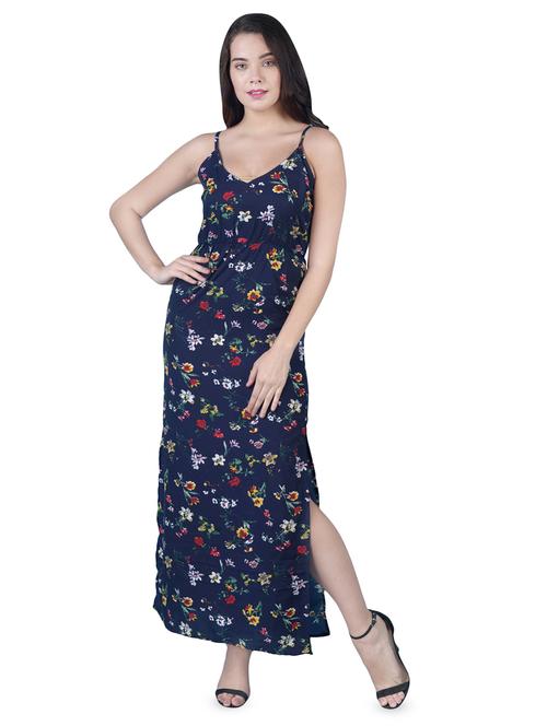 cami neck high slit floral maxi dress - 16712818 - Very Small Image - 1