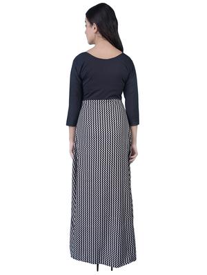 round neck chevron a-line dress - 16712823 - Standard Image - 3