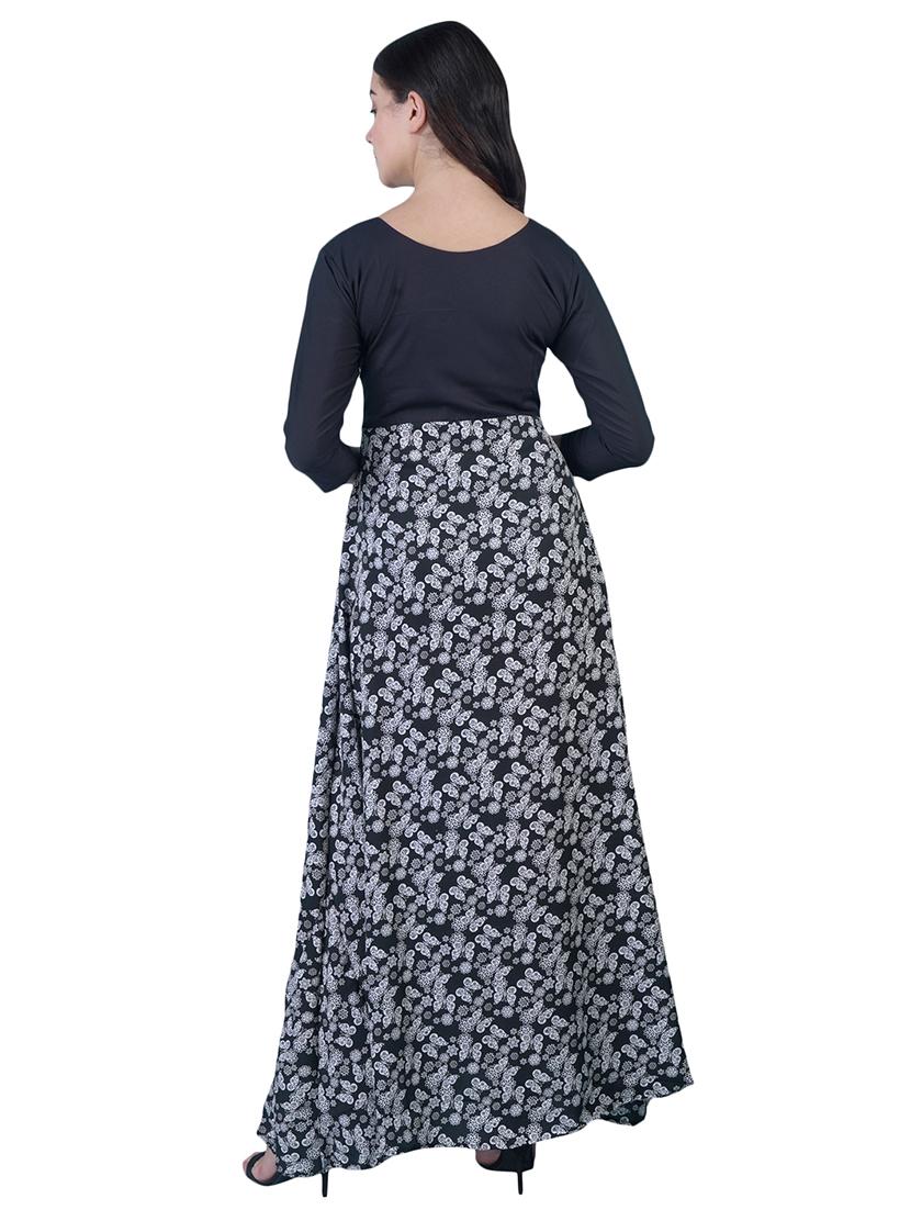 round neck floral a-line dress - 16712830 - Zoom Image - 3