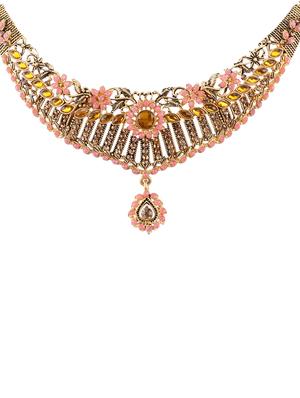 multi colored brass choker necklace - 16712877 - Standard Image - 2