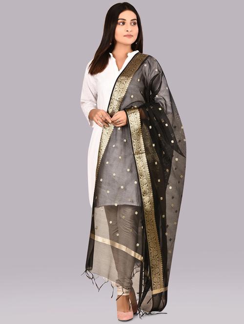 chanderi banarasi dupatta - 16712944 - Standard Image - 1