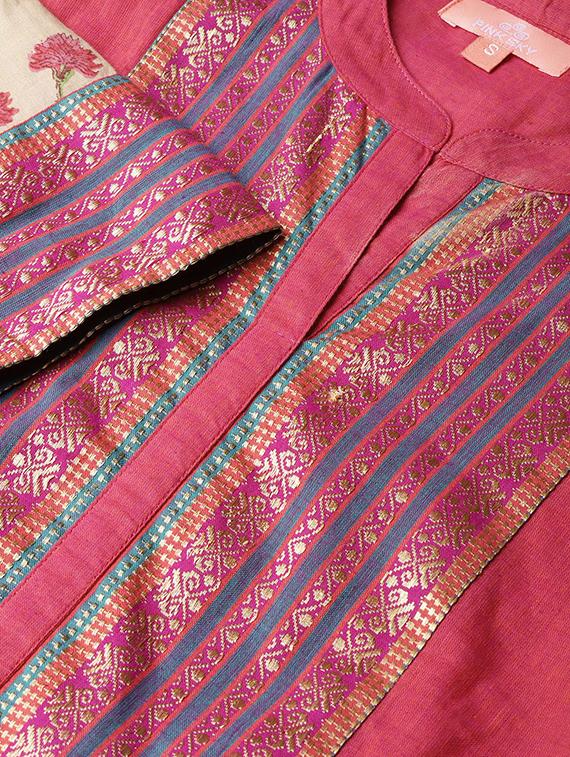 zari yoke kurta palazzo set - 16712959 - Zoom Image - 5