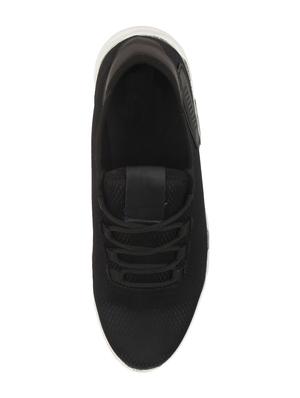 black mesh lace up sport shoes - 16712969 - Standard Image - 4