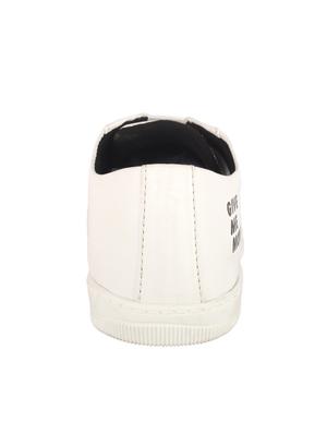 white leatherette lace up sneakers - 16712973 - Standard Image - 3