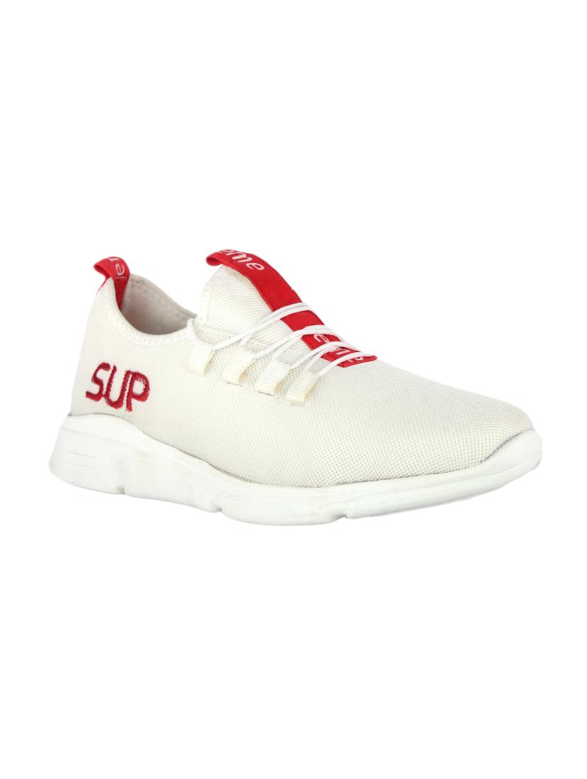 white mesh lace up sport shoes - 16712977 - Zoom Image - 1