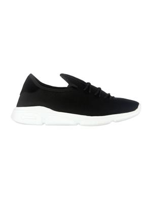 black mesh lace up sport shoes - 16712978 - Standard Image - 2