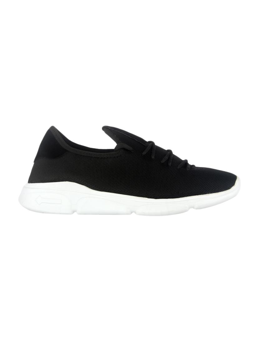 black mesh lace up sport shoes - 16712978 - Zoom Image - 2