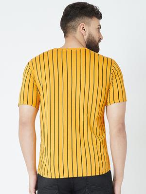 yellow typographic striped t-shirt - 16713072 - Standard Image - 3