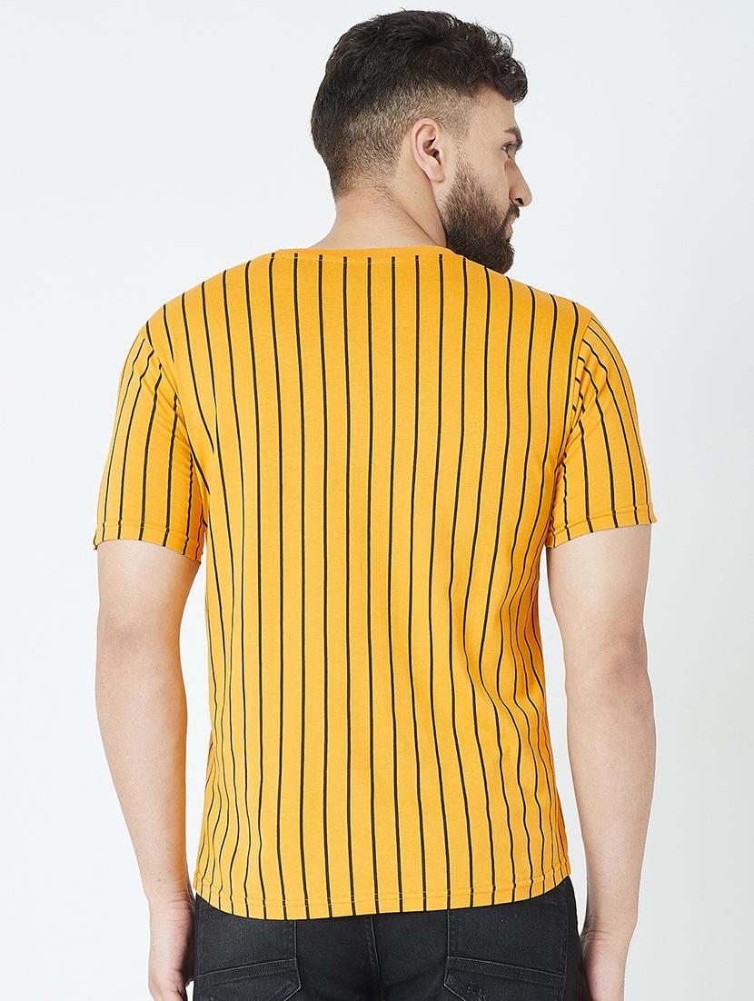 yellow typographic striped t-shirt - 16713072 - Zoom Image - 3