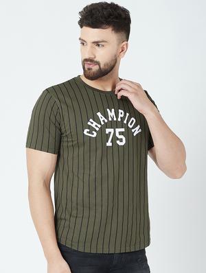 green typographic striped t-shirt - 16713073 - Standard Image - 2