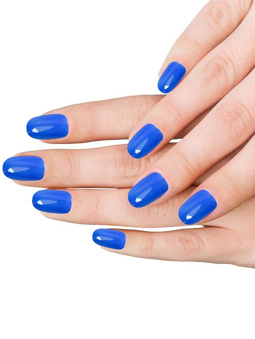 nails on board hand made /hand painted/hand crafted customised -bombay blues press on gel nails - 16713138 - Standard Image - 1