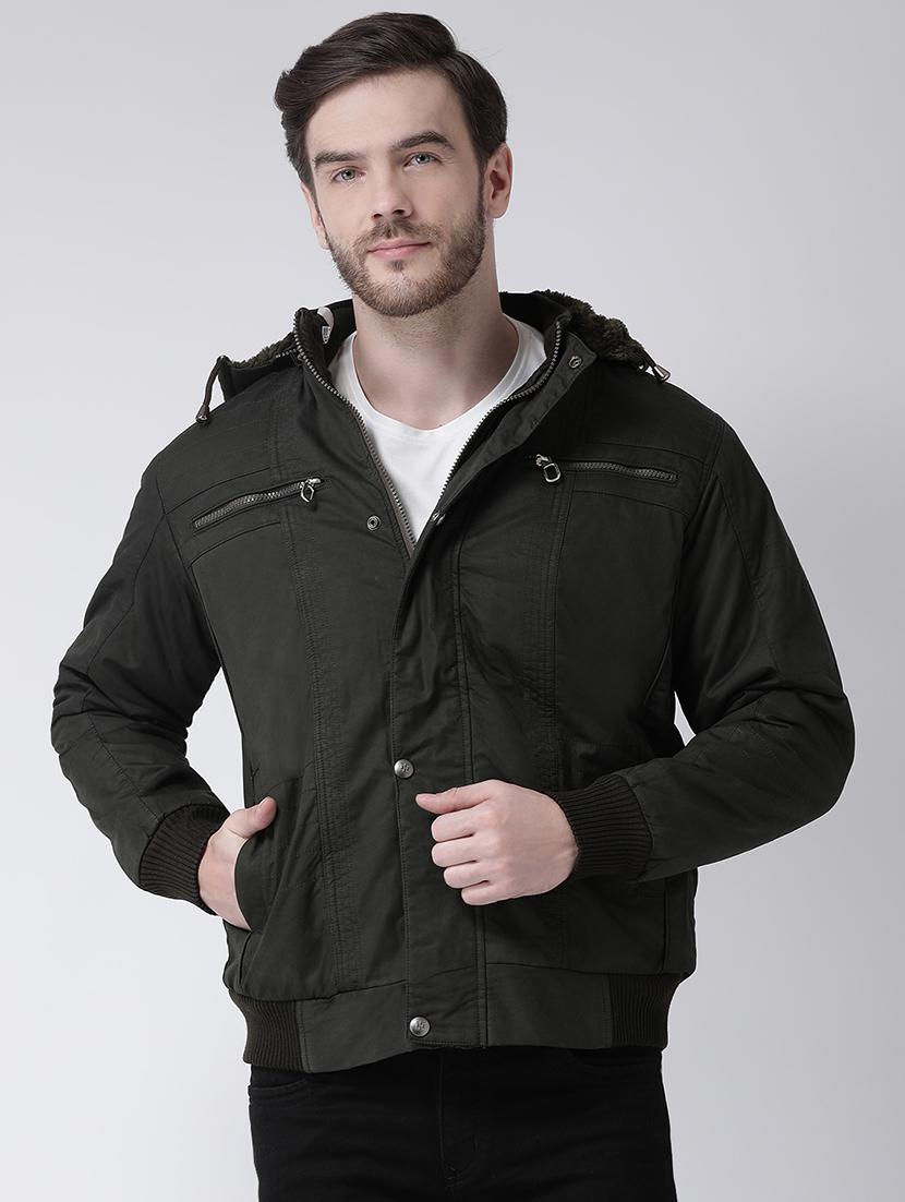 green solid bomber jacket - 16713495 - Zoom Image - 1