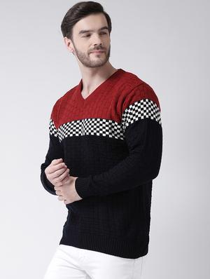 black color block pullover - 16713498 - Standard Image - 2