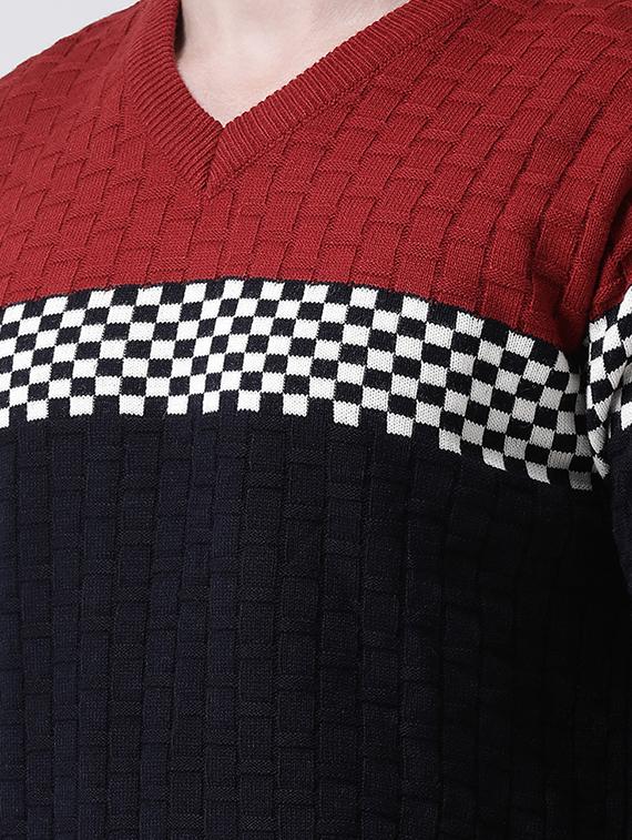 black color block pullover - 16713498 - Zoom Image - 5