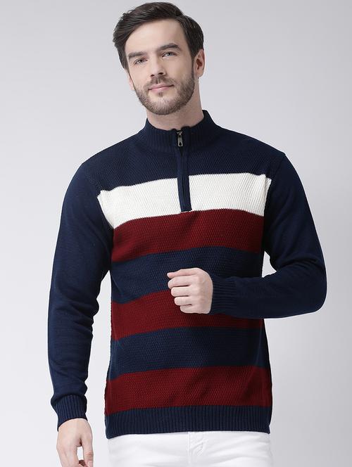 navy blue striped pullover - 16713499 - Standard Image - 1