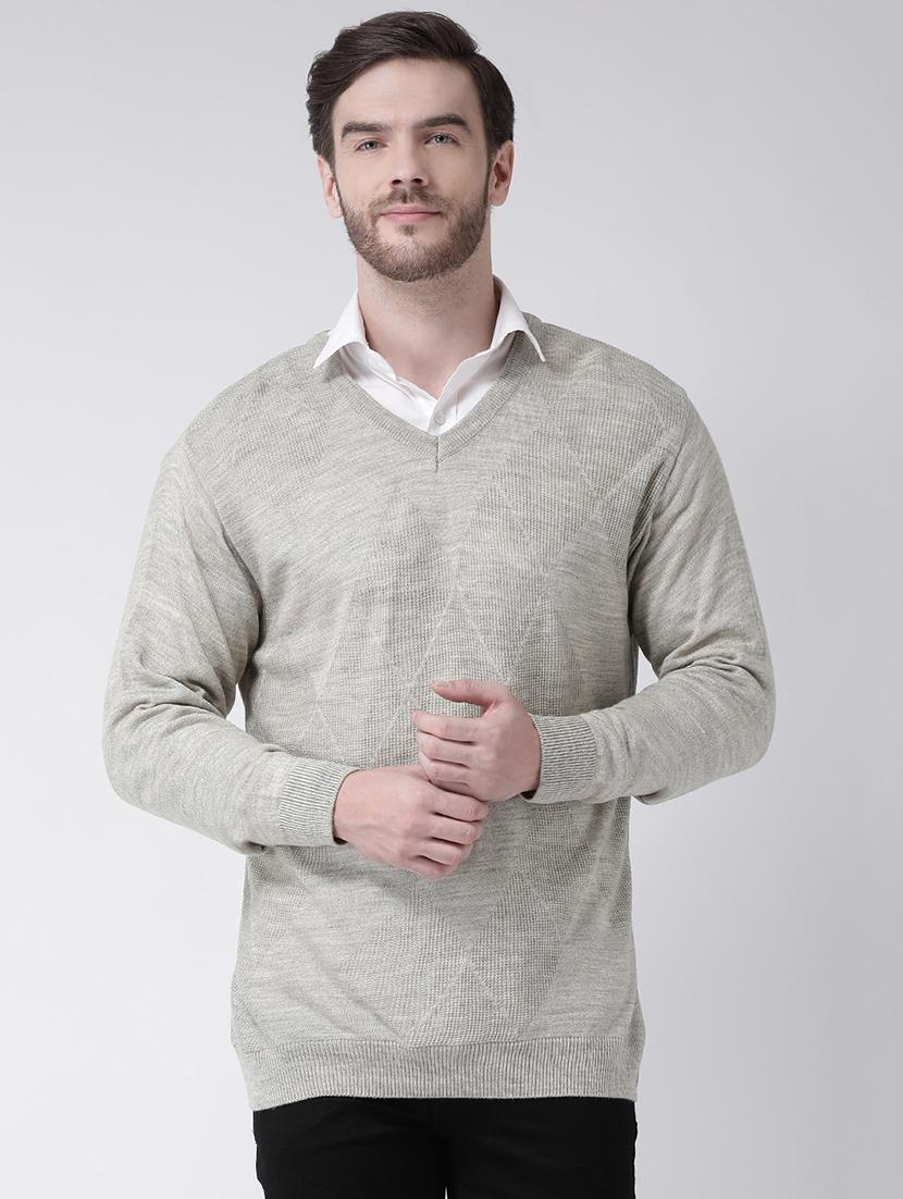 grey solid pullover - 16713507 - Zoom Image - 1