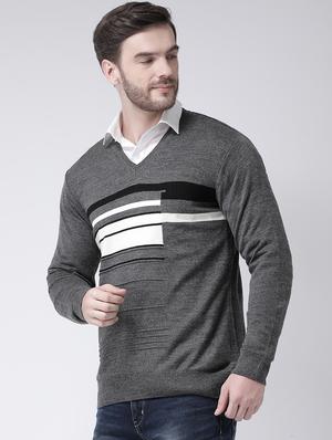 grey striped pullover - 16713516 - Standard Image - 2