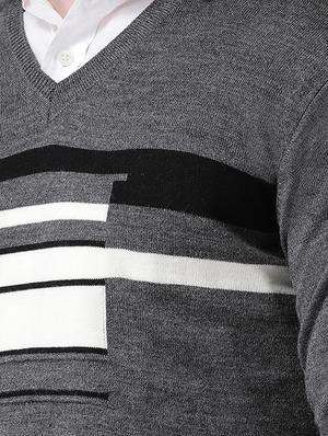 grey striped pullover - 16713516 - Standard Image - 5