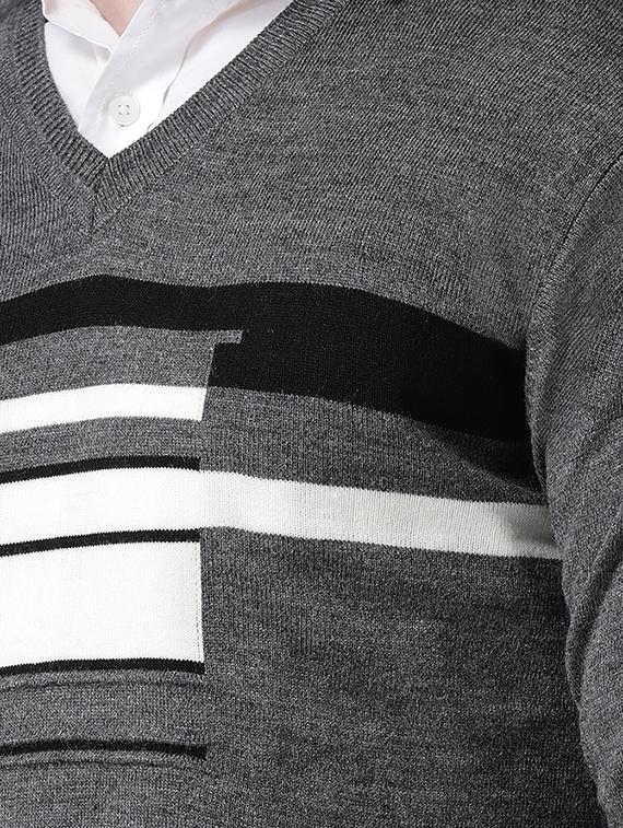 grey striped pullover - 16713516 - Zoom Image - 5