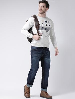grey chest printed sweatshirt - 16713542 - Standard Image - 4