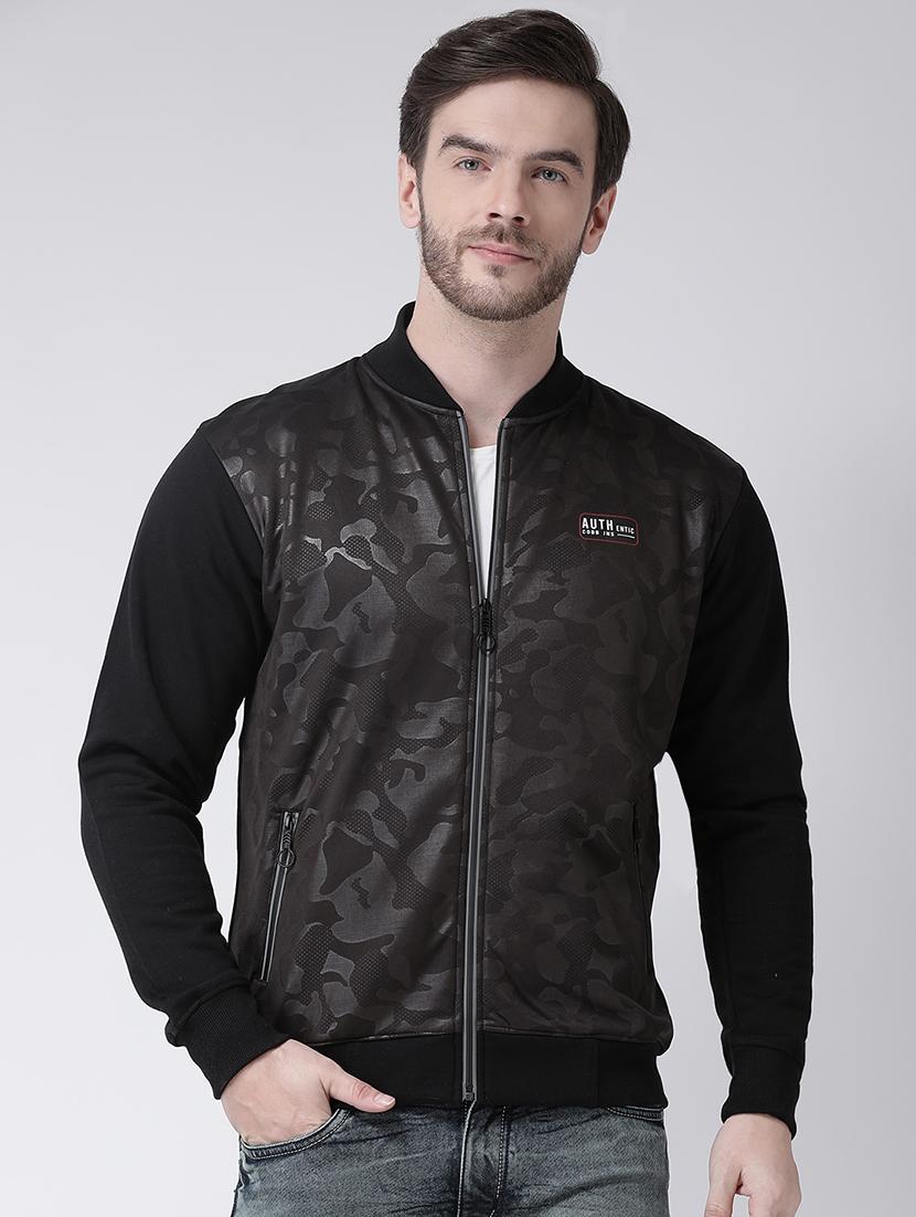 black printed casual jacket - 16713556 - Zoom Image - 1