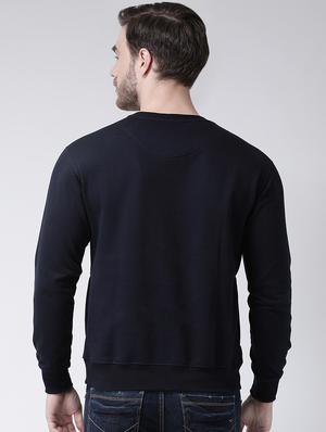navy blue chest printed sweatshirt - 16713566 - Standard Image - 3