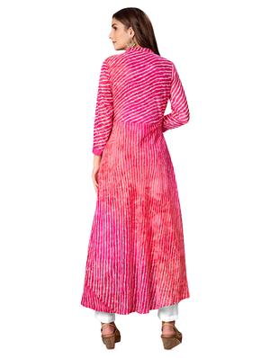 leheriya layered kurta - 16713613 - Standard Image - 3