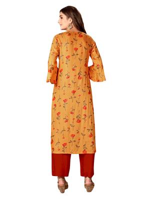 floral straight kurta - 16713614 - Standard Image - 3