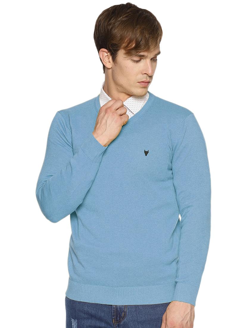 light blue solid pullover - 16713649 - Zoom Image - 1