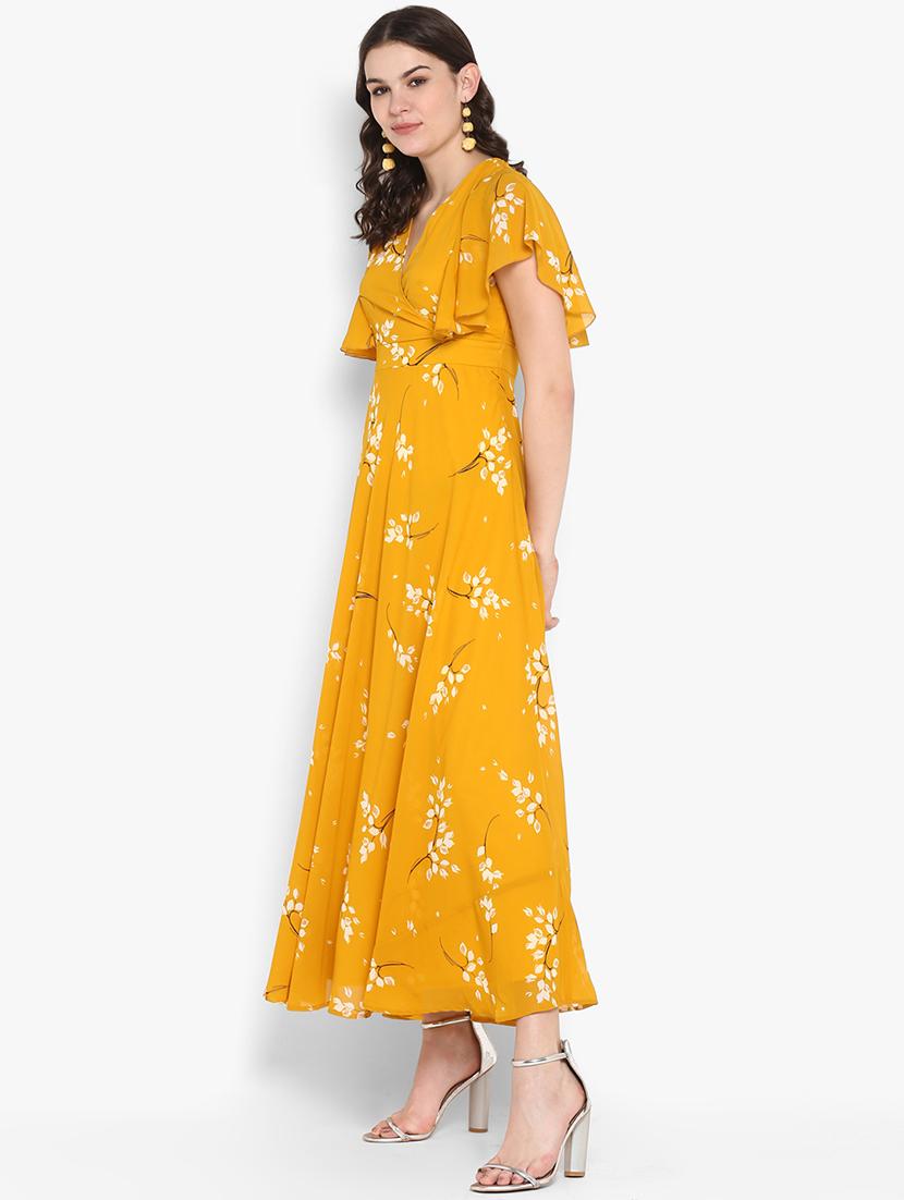 bell sleeved floral maxi dress - 16713822 - Zoom Image - 2