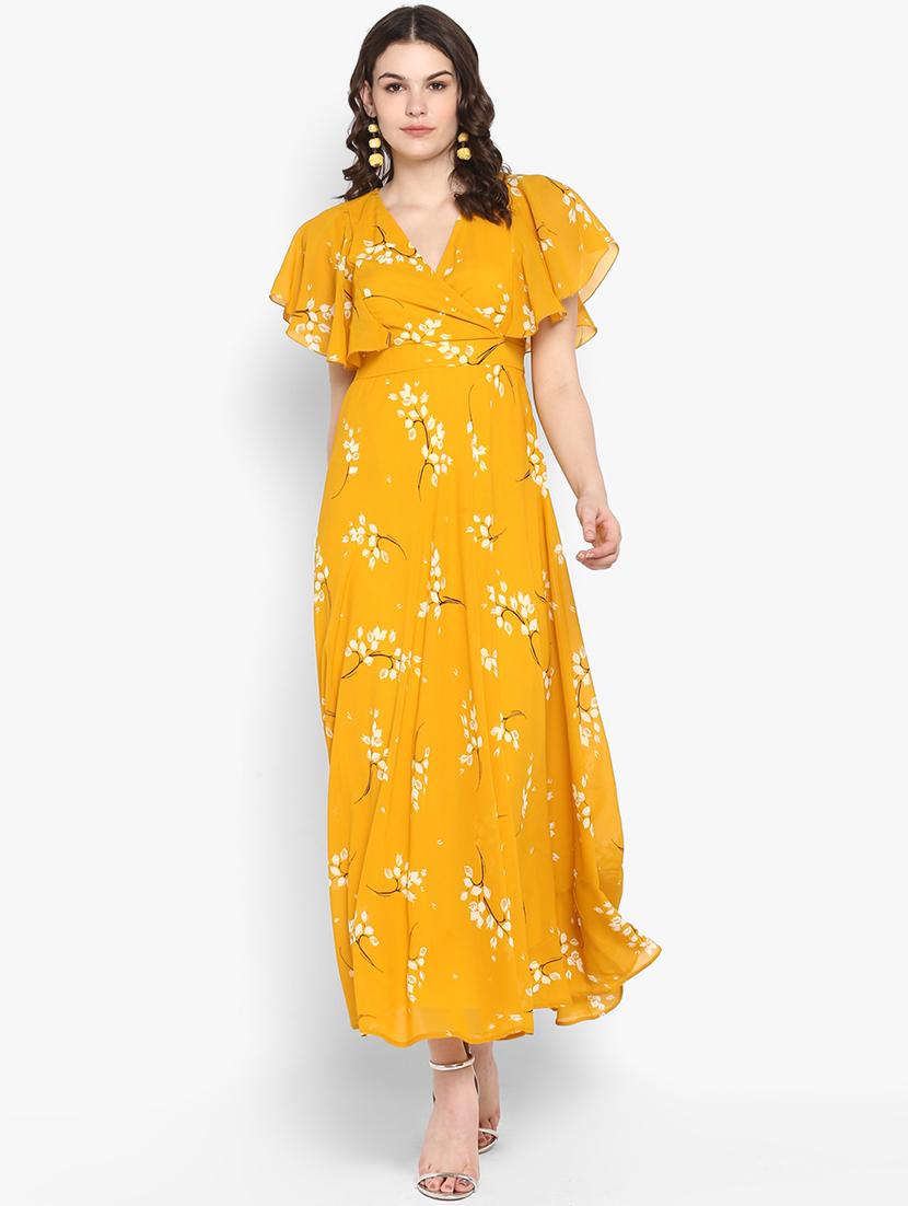 bell sleeved floral maxi dress - 16713822 - Zoom Image - 4