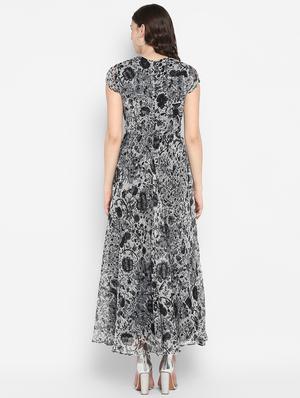 v-neck floral maxi dress - 16713825 - Standard Image - 3