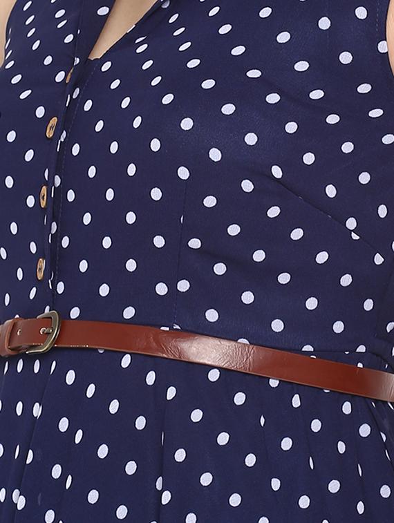 polka dot belted maxi dress - 16713826 - Zoom Image - 5