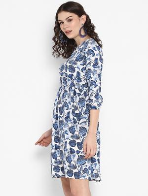 button tropical a-line dress - 16713832 - Standard Image - 2