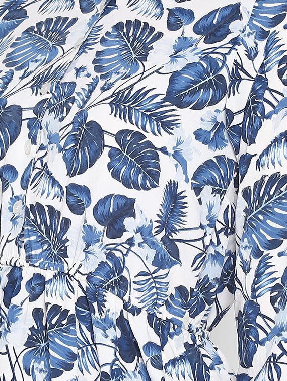 button tropical a-line dress - 16713832 - Zoom Image - 5