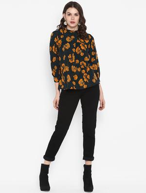 frilled neck floral top - 16713833 - Standard Image - 4