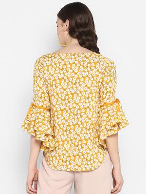 bell sleeved floral top - 16713835 - Standard Image - 3