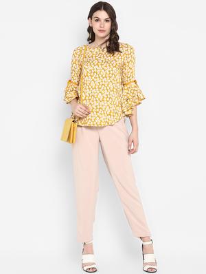 bell sleeved floral top - 16713835 - Standard Image - 4