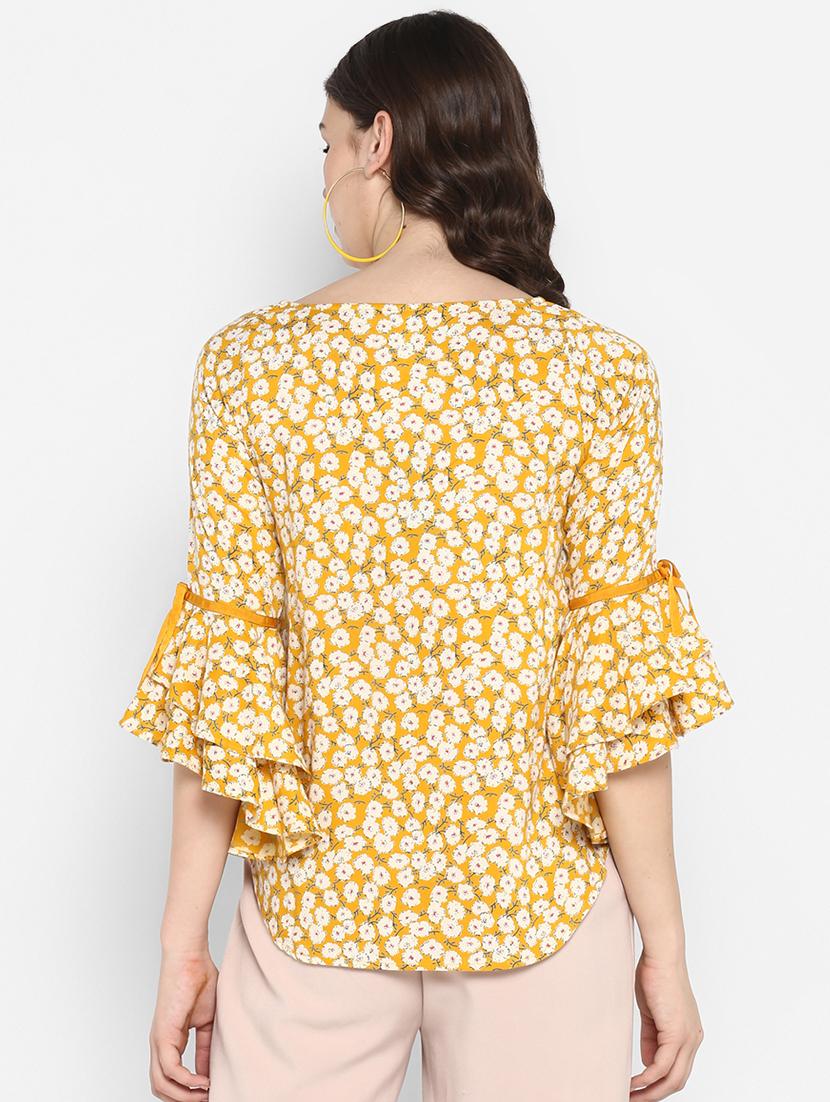 bell sleeved floral top - 16713835 - Zoom Image - 3