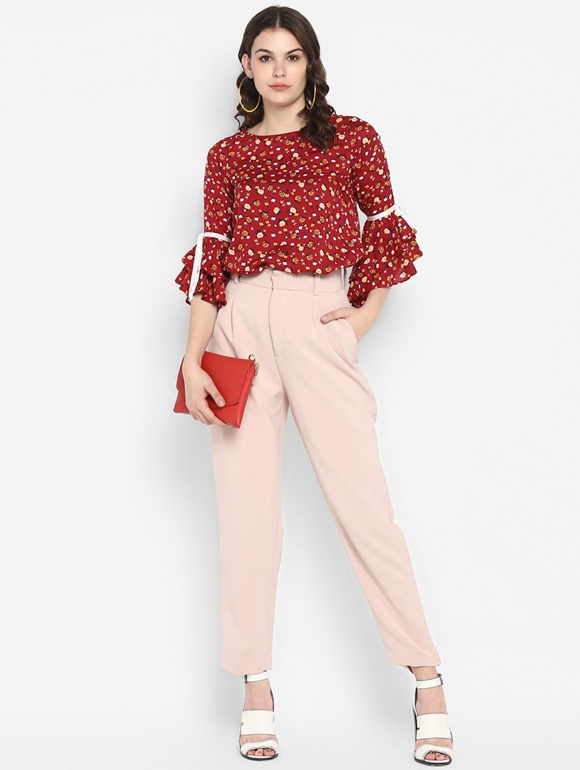 bell sleeved floral top - 16713836 - Zoom Image - 4