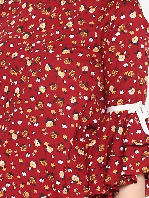 bell sleeved floral top - 16713836 - Zoom Image - 5